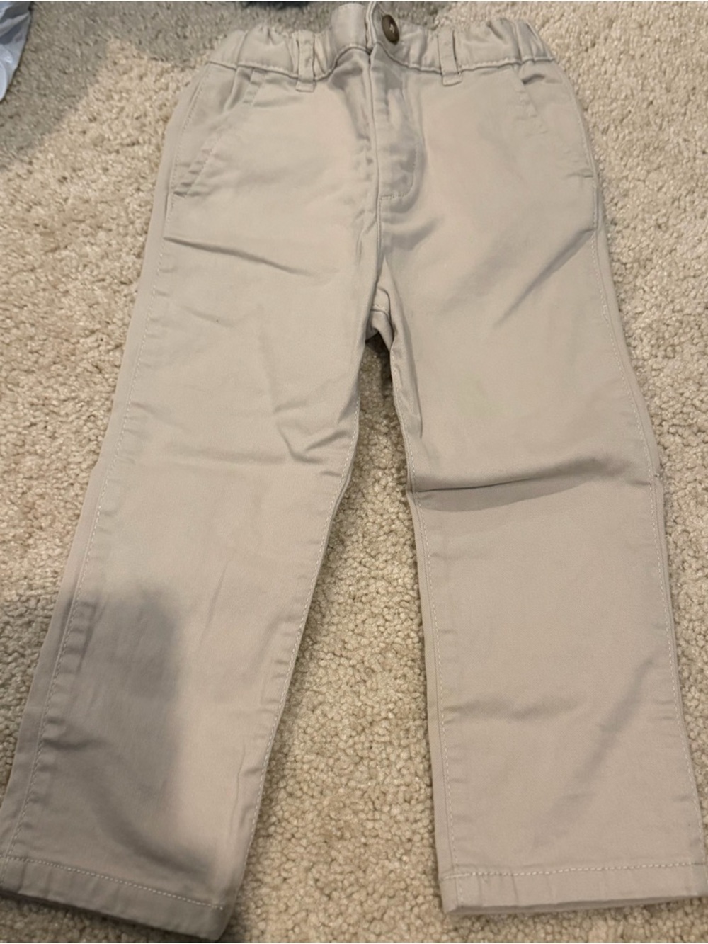 The Children's Place Beige Khaki Straight Leg Dress Pants